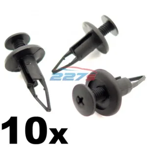 9mm Plastic Trim Panel Clips- Bumper & Sill Moulding Clips- For Toyota & Lexus