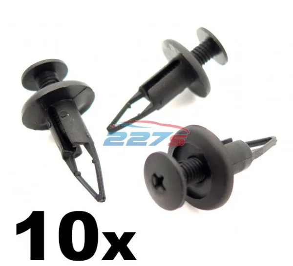 9mm Plastic Trim Panel Clips- Bumper & Sill Moulding Clips- For Toyota & Lexus