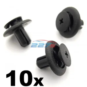 10x 7mm Plastic Trim Clips for Subaru Wheel Arch Linings & Engine Bay Covers
