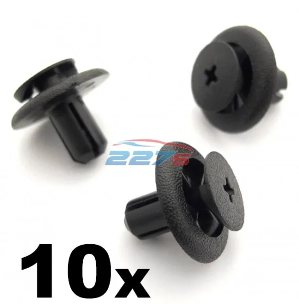 10x 7mm Plastic Trim Clips for Subaru Wheel Arch Linings & Engine Bay Covers