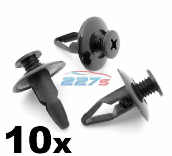 10x 8mm Plastic Wheel Arch Lining, Wing Liner & Splashguard Clips for Nissan