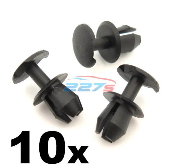 10x 8mm Plastic Trim Clips- VW, Audi & Seat, Various Locations inc. Boot Lining