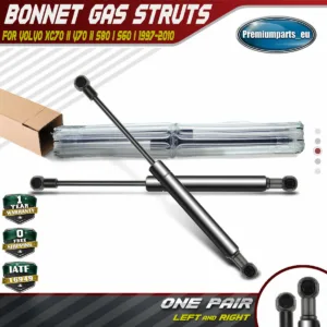 2x Bonnet Gas Struts for Volvo S60 I S80 I V70 II XC70 II Left and Right 245MM