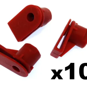 10x BMW Red Plastic Grommet Nut for Screws- X1 & 1-Series Centre Console Clip