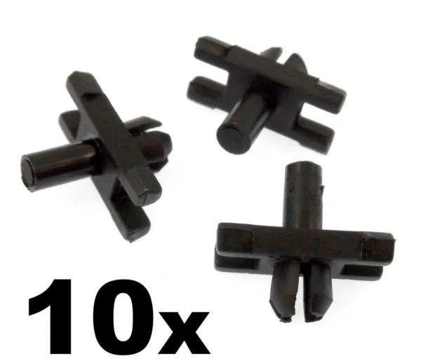 10x BMW Early Models Plastic Trim Clips- For Some Chrome & Plastic Mouldings