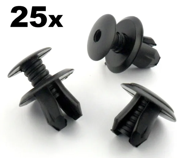 25x VW Volkswagen T4 T5 Transporter Eurovan Black Trim Panel Van Lining Clips