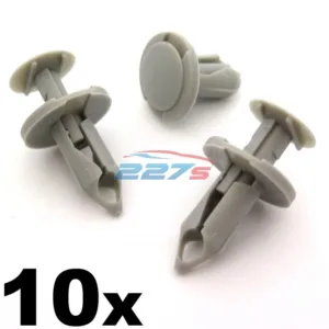 10x 8mm Long Light Grey Trim Clips- Perfect for VW T4 & T5 Carpet & Van Linings