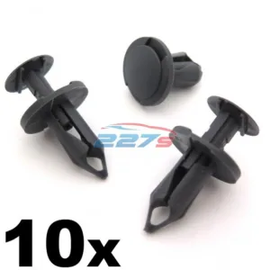 10x 8mm Long Dark Grey Trim Clips- Perfect for VW T4 & T5 Carpet & Van Linings