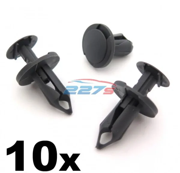 10x 8mm Long Dark Grey Trim Clips- Perfect for VW T4 & T5 Carpet & Van Linings