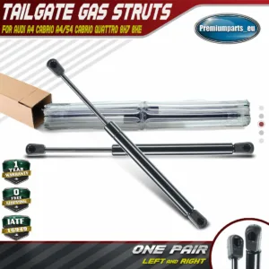 2x Tailgate Rear Boot Trunk Gas Struts Springs for Audi A4 Convertible 2002-2009