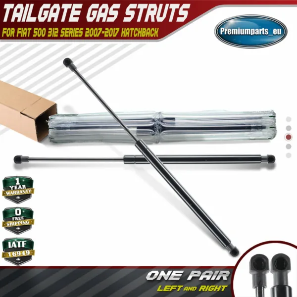 2x Tailgate Boot Gas Struts for Fiat 500 2007-Onward Hatchback 51785412