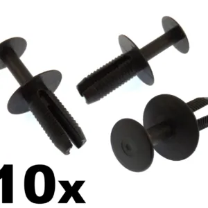 10x BMW 8mm Plastic Rivet Trim Clips- For Boot Linings, Trim & Trunk Floor Mats