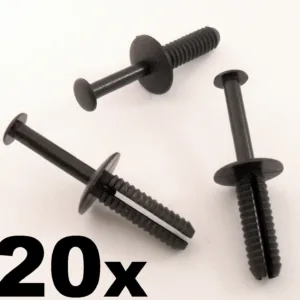 20x Vauxhall Bumper & Wheel Arch Plastic Rivet Body Panel Retaining Trim Clips