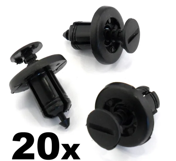 20x Plastic Trim Clips- Bumpers, Engine Shields, Linings. Fits K12 Nissan Micra