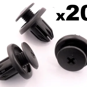 20x Mini Wheel Arch Lining, Splashguard, Bumpers & Sideskirt Plastic Trim Clips