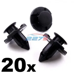 20x Wheel Arch Lining / Splashguard Clips for Nissan- 8mm Plastic Trim Clips