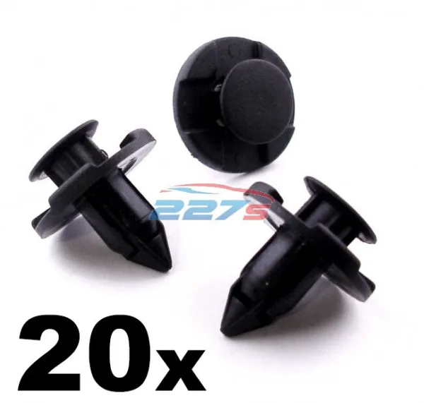 20x Wheel Arch Lining / Splashguard Clips for Nissan- 8mm Plastic Trim Clips