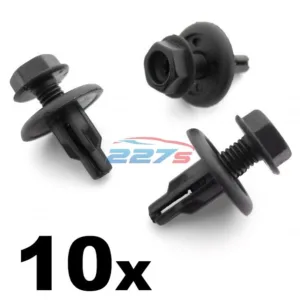 10x 8mm Screw Fit Engine Undertray & Radiator Shield Clips- Honda 91516-SK7-013