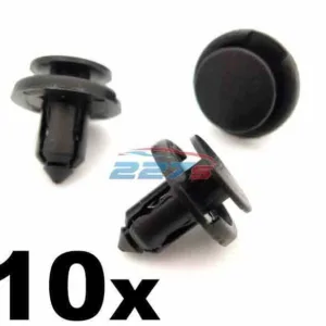 10x 8mm Plastic Bumper, Radiator & Grille Clips for Toyota Cars inc Yaris, Aygo