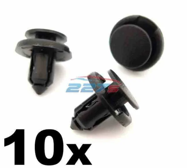 10x 8mm Plastic Bumper, Radiator & Grille Clips for Toyota Cars inc Yaris, Aygo