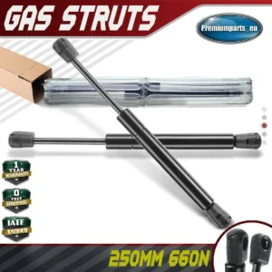 2x Universal Gas Struts for Trailer Box Caravans Camper Canopy 250 MM 660 N