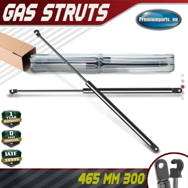 2x Universal Gas Struts for Trailer Box Caravans Camper Canopy 465 MM 300 N