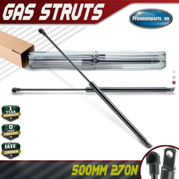 2x Universal Gas Struts for Trailer Box Caravans Camper Canopy 500 MM 270 N