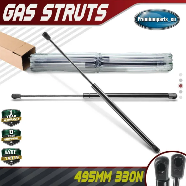 2x Universal Gas Struts for Trailer Box Caravans Camper Canopy 495 MM 330 N