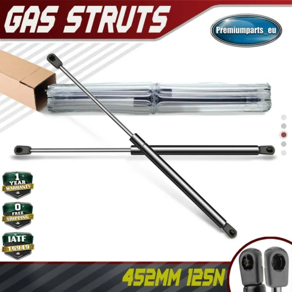 2x Universal Gas Struts for Trailer Box Caravans Camper Canopy 452 MM 125 N