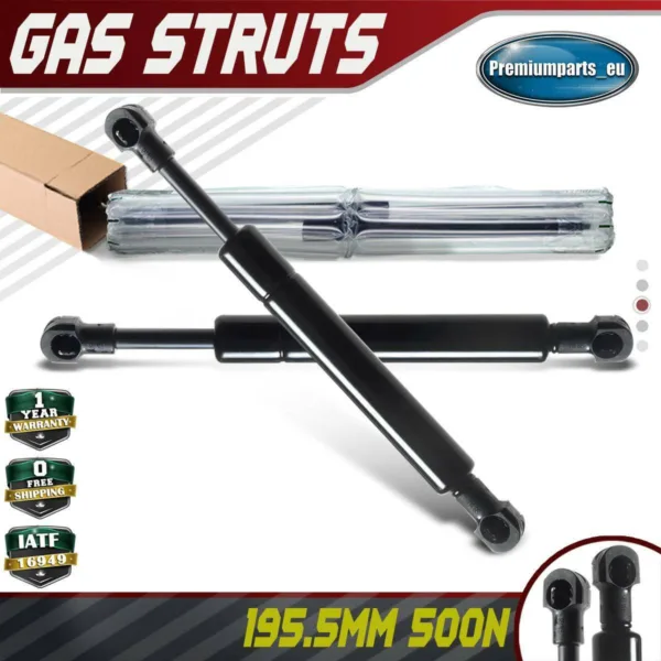 2x Universal Gas Struts for Trailer Box Caravans Camper Canopy 195.5 MM 500 N