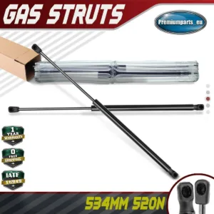 2x Universal Gas Struts for Trailer Box Caravans Camper Canopy 534 MM 520 N