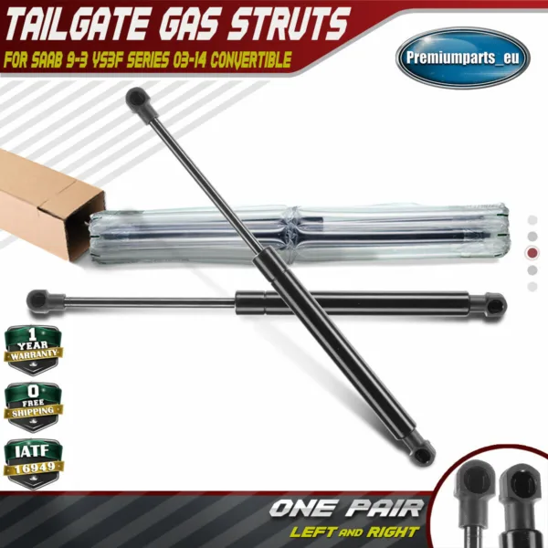 2x Tailgate Rear Boot Gas Struts Springs for Saab 9-3 YS3F 2003-2014 Convertible