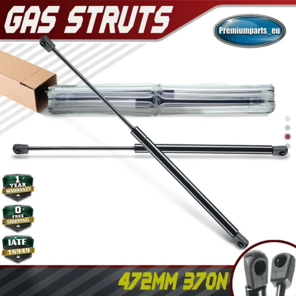 2x Universal Gas Struts for Trailer Box Caravans Camper Canopy 472 MM 370 N