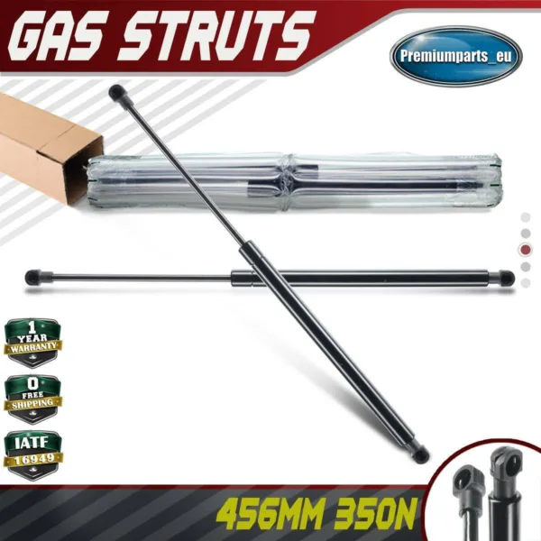 2x Universal Gas Struts for Trailer Box Caravans Camper Canopy 456 MM 350 N