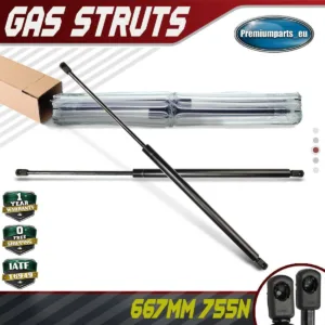 2x Universal Gas Struts for Trailer Box Caravans Camper Canopy 667 MM 755 N