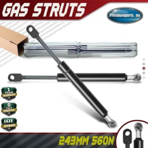 2x Universal Gas Struts for Trailer Box Caravans Camper Canopy 243 MM 560 N