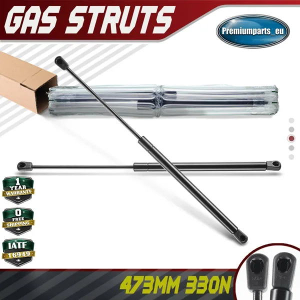2x Universal Gas Struts for Trailer Box Caravans Camper Canopy 473 MM 330 N