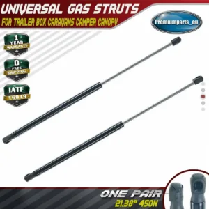 2x Universal Gas Struts for Trailer Box Caravans Camper Canopy 21.38" 450N