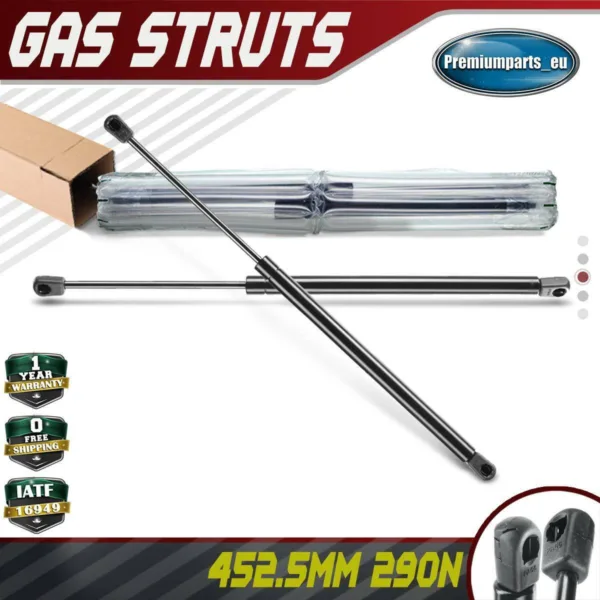 2x Universal Gas Struts for Trailer Box Caravans Camper Canopy 452.5 MM 290 N