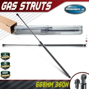 2x Universal Gas Struts for Trailer Box Caravans Camper Canopy 668 MM 360 N