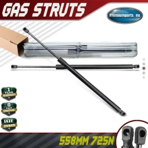 2x Universal Gas Struts for Trailer Box Caravans Camper Canopy 558 MM 725 N