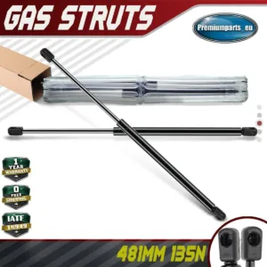 2x Universal Gas Struts for Trailer Box Caravans Camper Canopy 481 MM 135 N