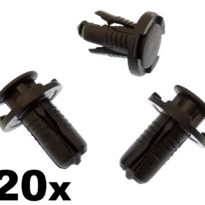 20x Plastic Bumper & Grille Cover Clips for Subaru, 10mm Push Fit Rivet Fastener