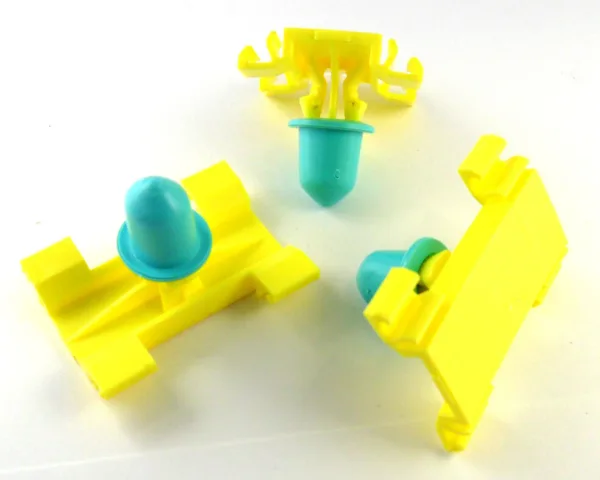 10x BMW Exterior Side Moulding / Door Bumpstrip Retaining Fastener Clip (Yellow)