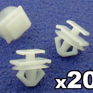 20x Peugeot Plastic Trim Clips- for Bumpers, Grille trims & Door Side Mouldings
