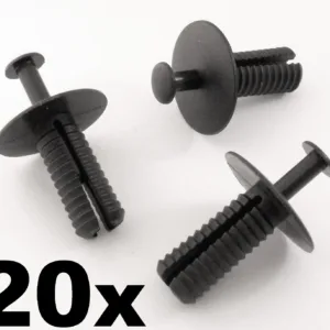 20x Vauxhall Bumper & Splash Guard Plastic Rivet Body Panel Retaining Trim Clips
