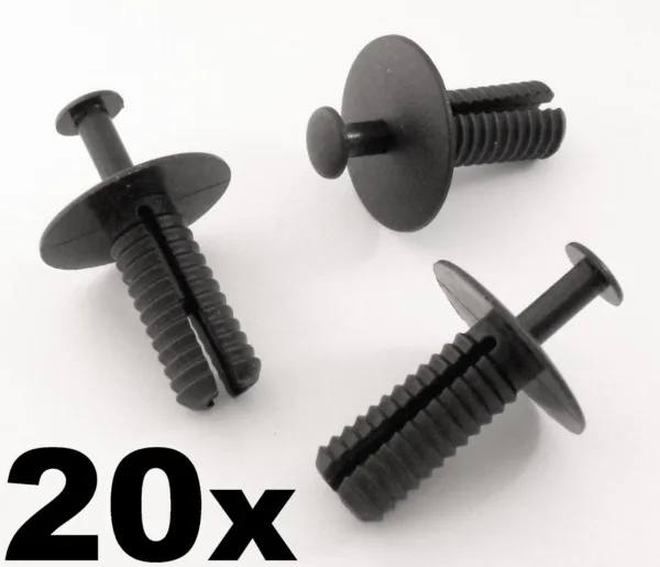 20x Vauxhall Bumper & Splash Guard Plastic Rivet Body Panel Retaining Trim Clips