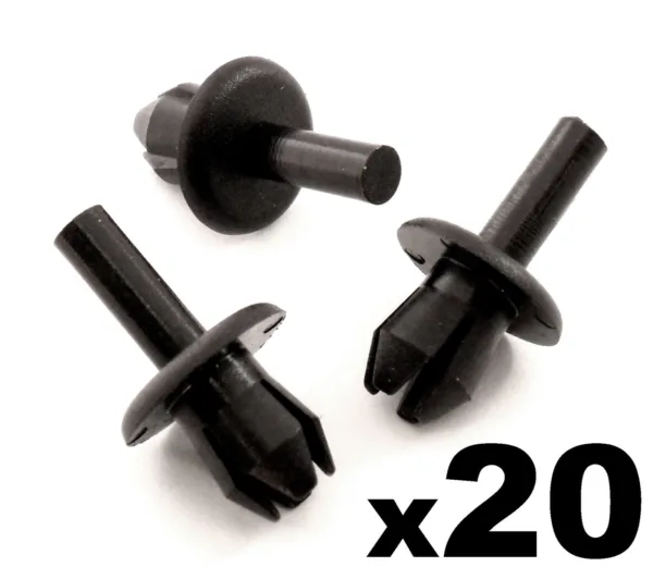 20x VW Bumper, Splash Guard, Sill & Wheel Arch Lining Plastic Rivet Trim Clips