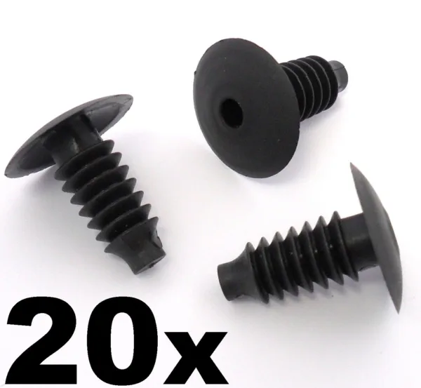 20x VW Volkswagen Audi Interior Door, Boot Lining and Carpet Trim Fastener Clips