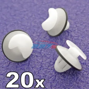 20x Renault Door Card & Trim Panel Clips, 7703077111. Includes Rubber Washers